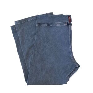 VTG Y2K Hard Tail Forever Blue Mineral Wash Flare Yoga Pants Large Made in USA